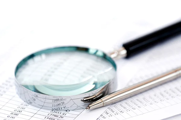 Magnifying Glass On Digits — Stock Photo, Image