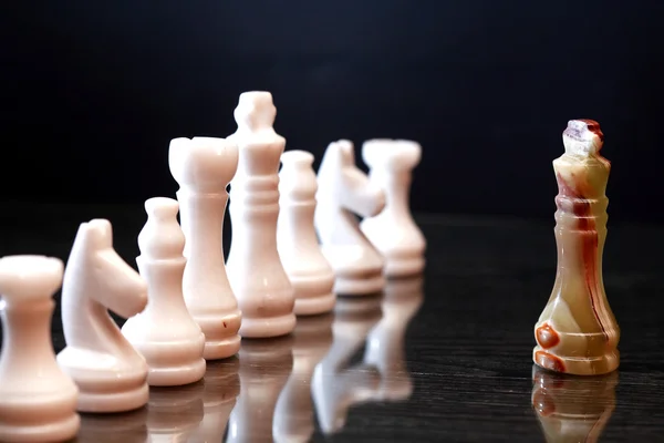 Chess Pieces Confrontation — Stock Photo, Image