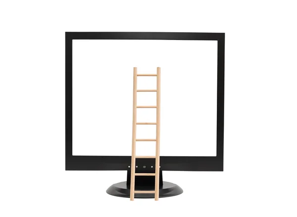 Ladder Near Screen — Stock Photo, Image