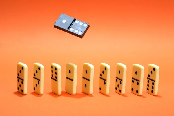 Conceito de Princípio de Domino — Fotografia de Stock