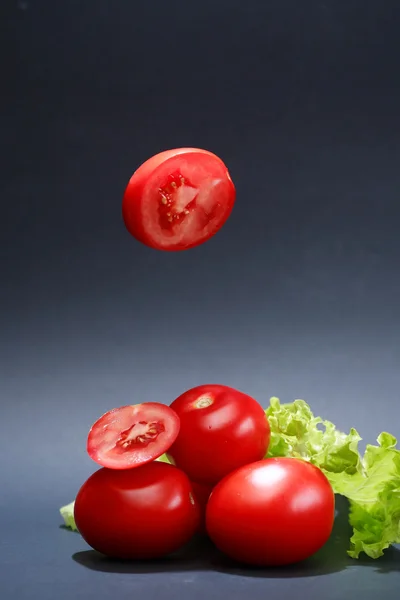 Tomatoes On Dark — Stock Photo, Image