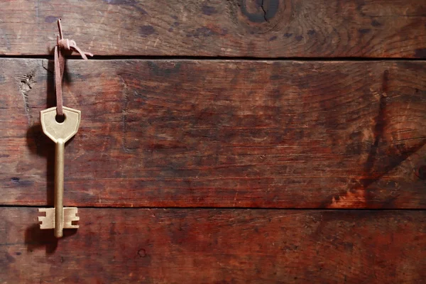 Key On Wood — Stock Photo, Image