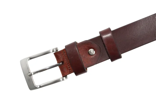 Leather Belt On White — Stock Photo, Image