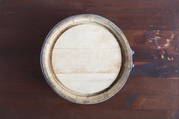 Oak Barrel Top View — Stock Photo, Image