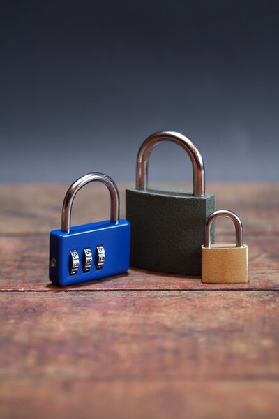 Padlocks On Wood