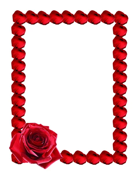 Rose Petals Frame — Stock Photo, Image