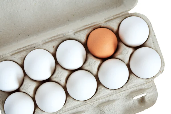 Huevos en caja —  Fotos de Stock