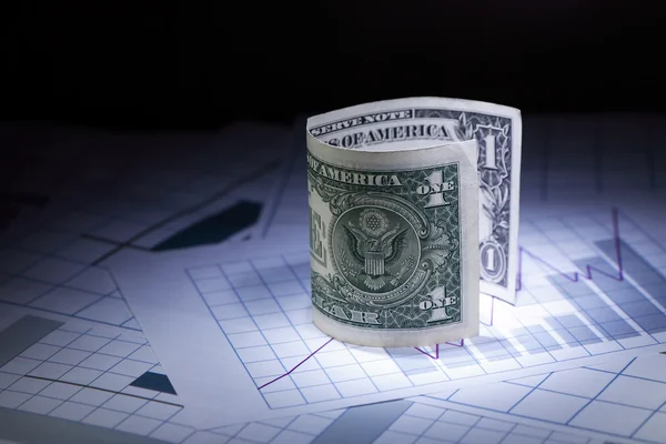 Bir dolarlık banknot — Stok fotoğraf