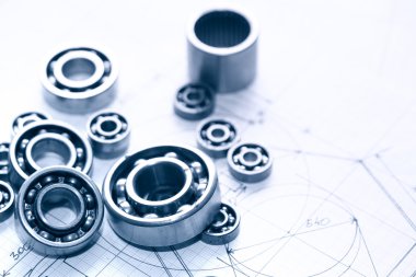 ballbearings taslak üzerinde