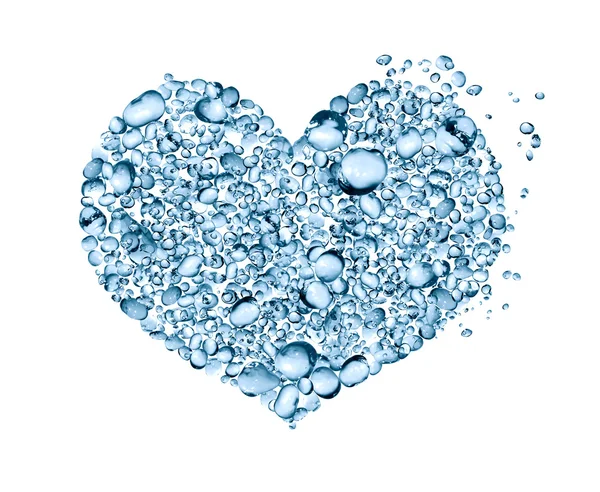 Water Drops Heart — Stock Photo, Image