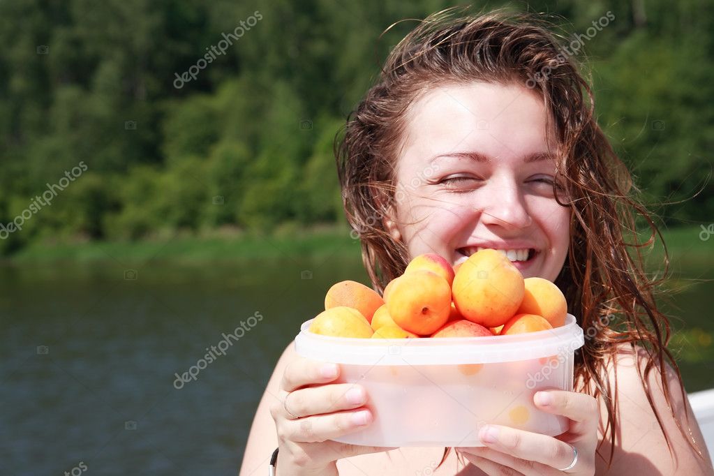 Girl With Apricots Stock Photo by ©kvkirillov 75406013