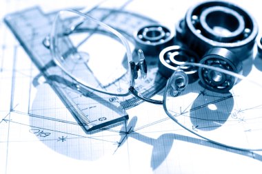 Bilya yatakları taslak üzerinde