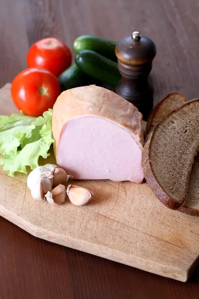 Ham en groenten — Stockfoto