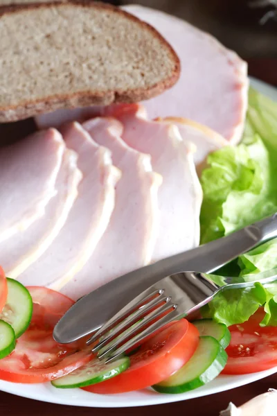 Salad With Ham — Stock Photo, Image