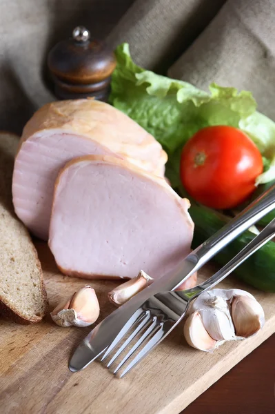 Ham en groenten — Stockfoto