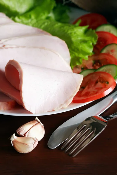 Salad With Ham — Stock Photo, Image