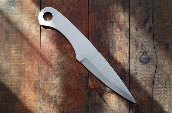 Μαχαίρι σε ξύλο — Φωτογραφία Αρχείου