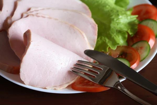 Salad With Ham — Stock Photo, Image