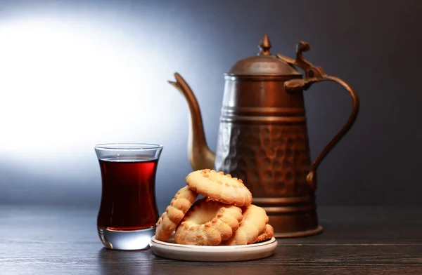 Çay ve kurabiye — Stok fotoğraf