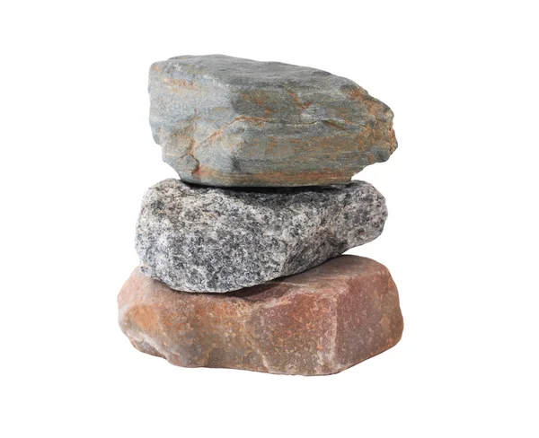 Stones Stack On White — Stock Photo, Image