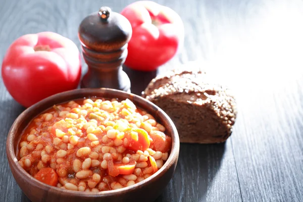 Fagioli stufati contro la luce — Foto Stock