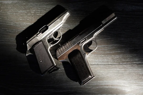 Two Pistols On Dark — Stock Photo, Image