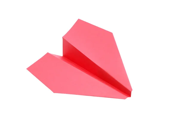 Avião de papel vermelho — Fotografia de Stock