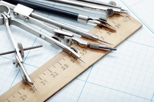 Drawing Instrument Set — Stock Photo, Image