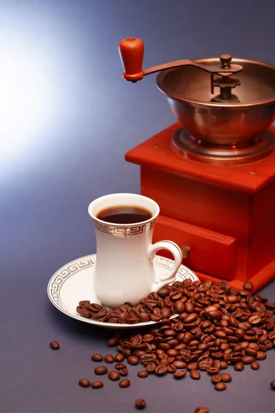 Black Coffee On Dark — Stock Photo, Image