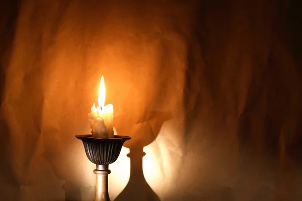 Candle With Shadow — Stock Photo, Image