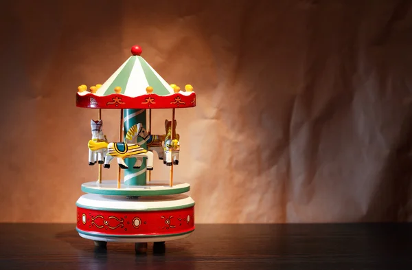 Ahşap oyuncak carousel — Stok fotoğraf