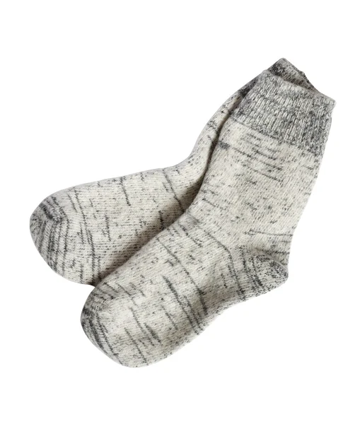 Wool Socks On White — Stock Photo, Image