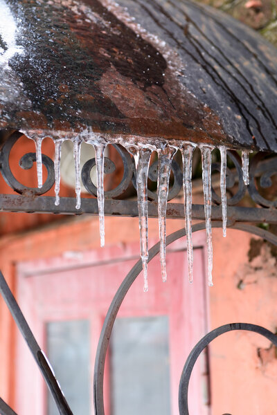 Icicles On Roof