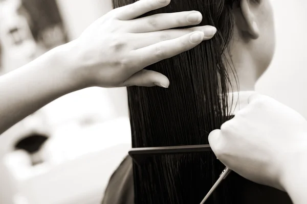 Frau im Salon — Stockfoto