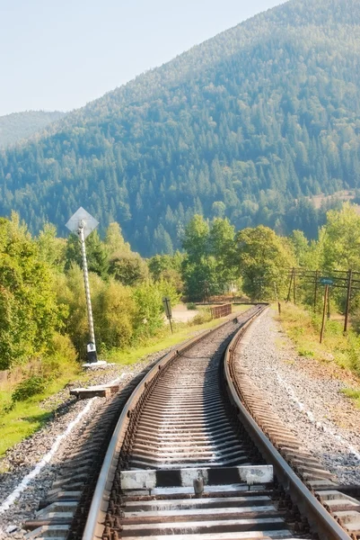 Estrada de ferro de montanha — Fotografia de Stock