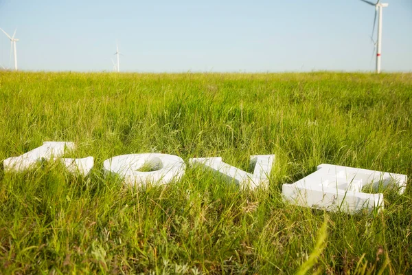 Lettres amour sur l'herbe — Photo