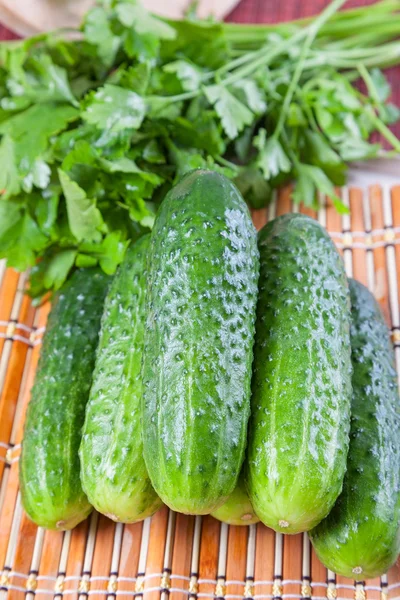 Green cucumbers — Stock Photo, Image