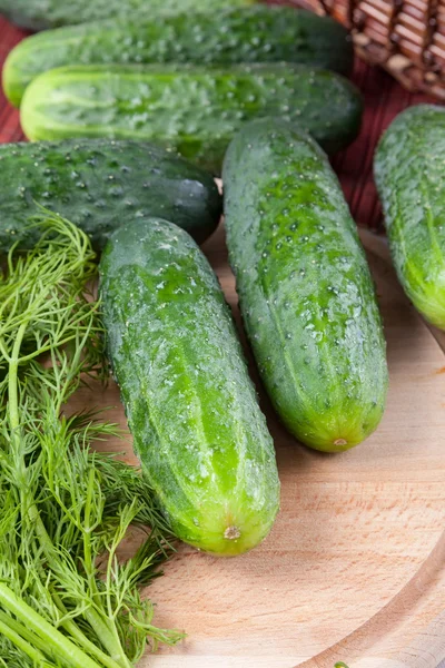 Green cucumbers — Stock Photo, Image