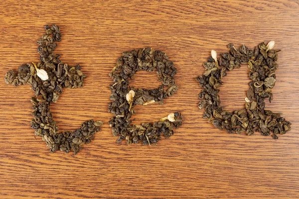 Word "tea" — Stock Photo, Image