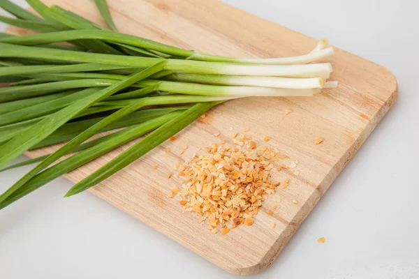 Young green garlic — Stock Photo, Image