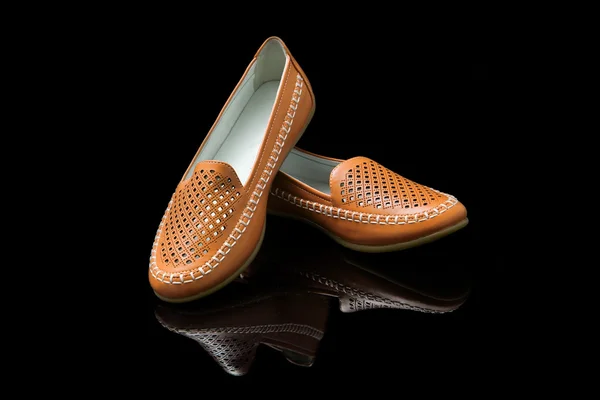 Orange women shoes — Stock Photo, Image