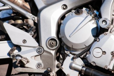 parlak motosiklet motoru Close-Up