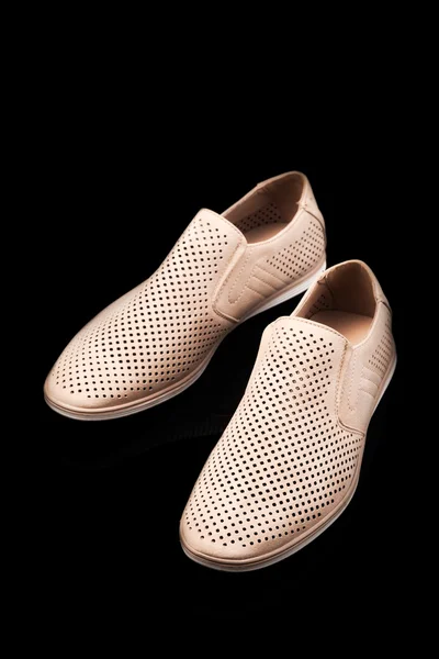 Uomini beige scarpe estive — Foto Stock