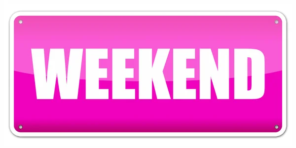 Pink Weekend card — Stock Photo, Image