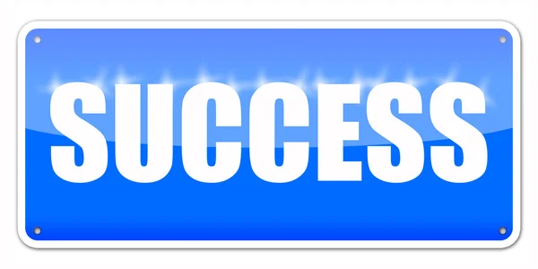Modrá karta úspěch — Stock fotografie