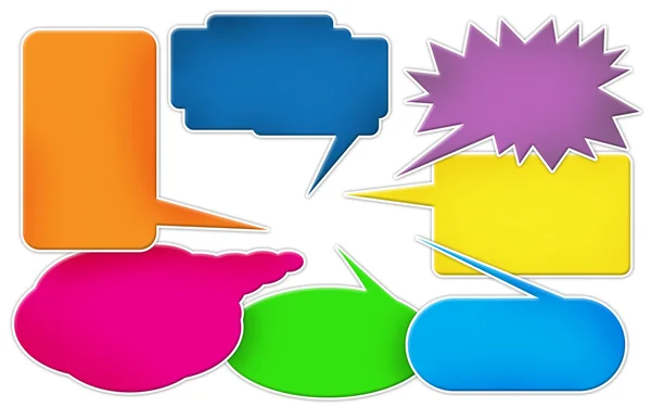 Colored comic text bubbles — Stock Photo, Image