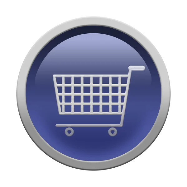 Shopping cart button — Stock Photo, Image