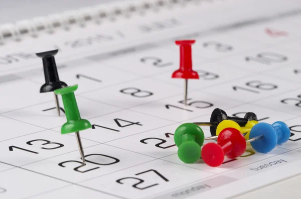 Cifre del calendario con perni — Foto Stock