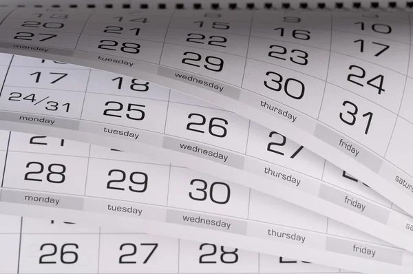 Dígitos del calendario monocromo — Foto de Stock