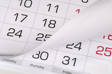 Takvim parça perspektif vurdu